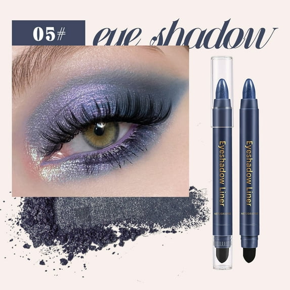 2 in 1 Eye Makeup Stick, Precision Liner & Shadow Base, Smokey Effect, Quick Application, E Shade, 2g