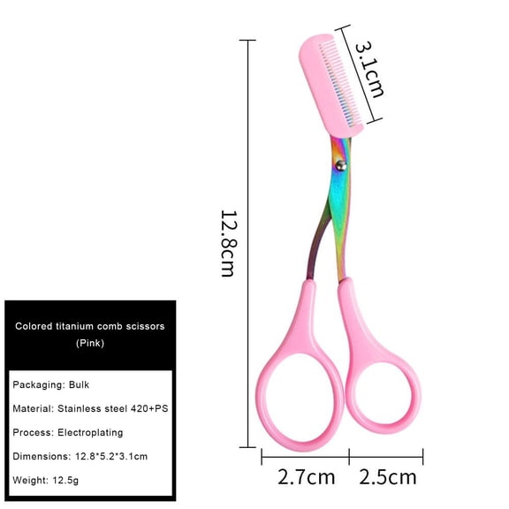 2-in-1 Eyebrow Scissors With Comb Stainless Steel Precision Eyebrow Knife For Hair Removal And Makeup Tools Suitable For Both Men And Women