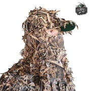 2-in-1 FRONT Leafy Face Mask and Camo Hat Adjustable,OSFM