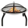 2in1 Fire Pit and BBQ Outdoor Wood Burning Grill, Stainless Steel BBQ