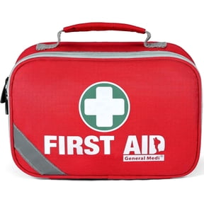 General Medi First Aid Kit, 215-Piece 2-in-1 Kit with Bonus 43-Piece Mini Kit Contains Eyewash Cold Packs Moleskin Pads and Emergency Blanket for General Daily Care