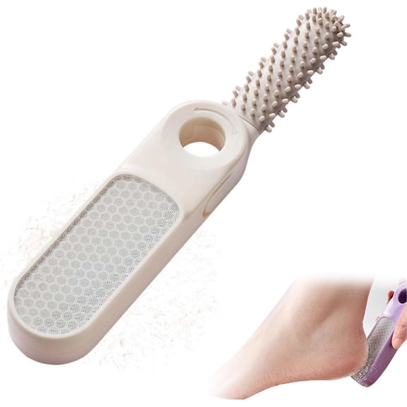 2-in-1 Foldable Foot File with Toe Gap Cleaner, Glass Callus Remover, Foot Scrubber Dead Skin Remover