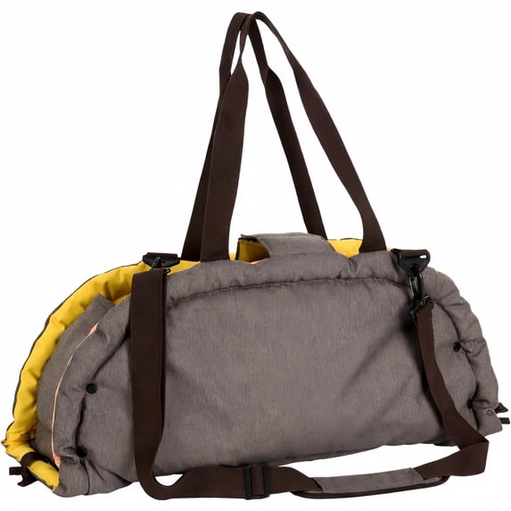 2-in-1 Foldable Pet Carrier & Car Bed w/ Safety Tether, Soft Padded Travel Bag for Dogs & Cats, Seatbelt Secure