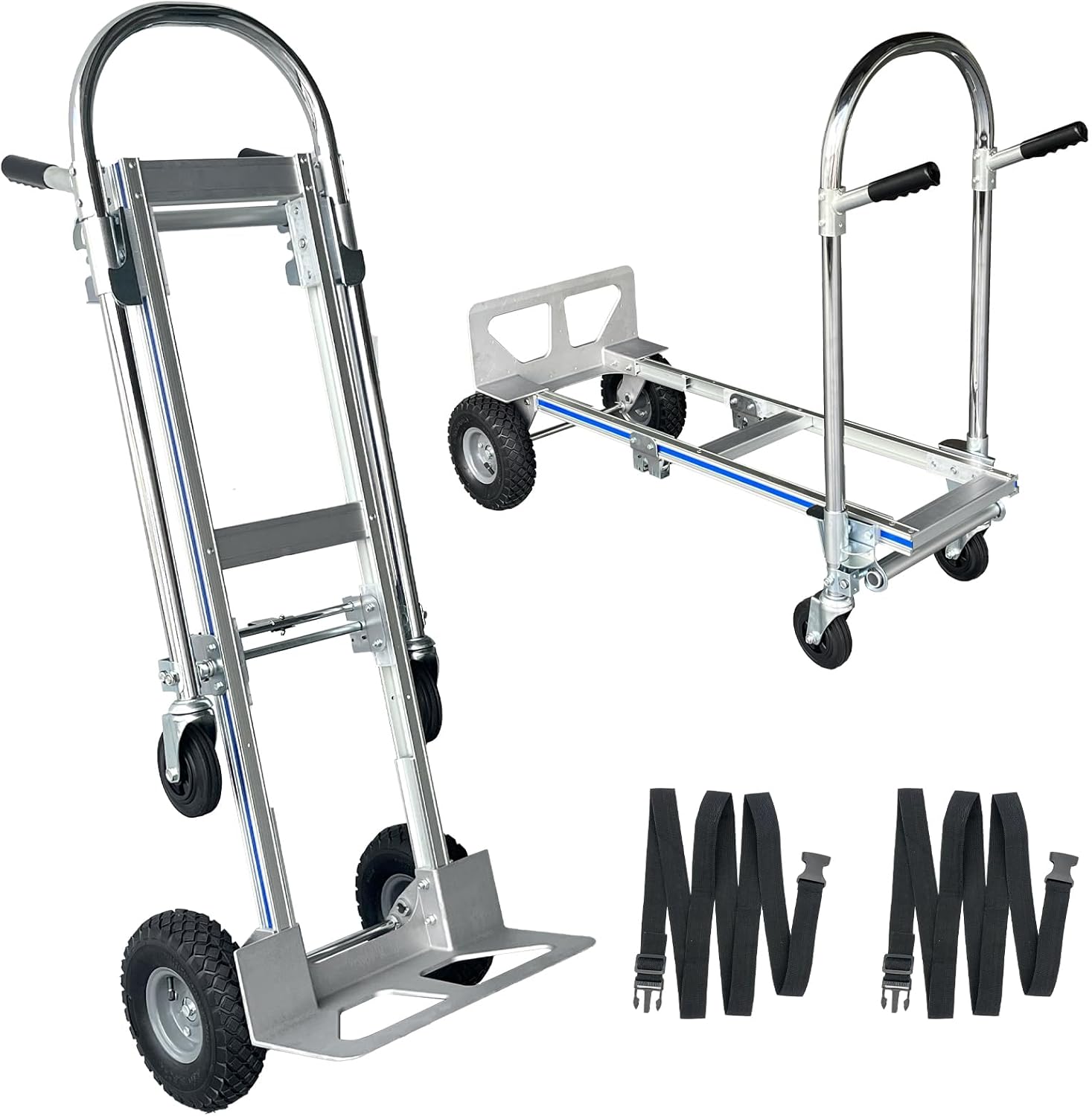 2 in 1 Folding Dolly Cart,with Wheels,Convertible Dolly Cart Heavy Duty
