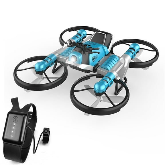 2-in-1 Folding Drone and Motorcycle RC Vehicle - 6.68"x5.93"x2.63" - Transformable Toy with HD Camera, Headless Mode, Double-Mode Land and Air Play for Beginners