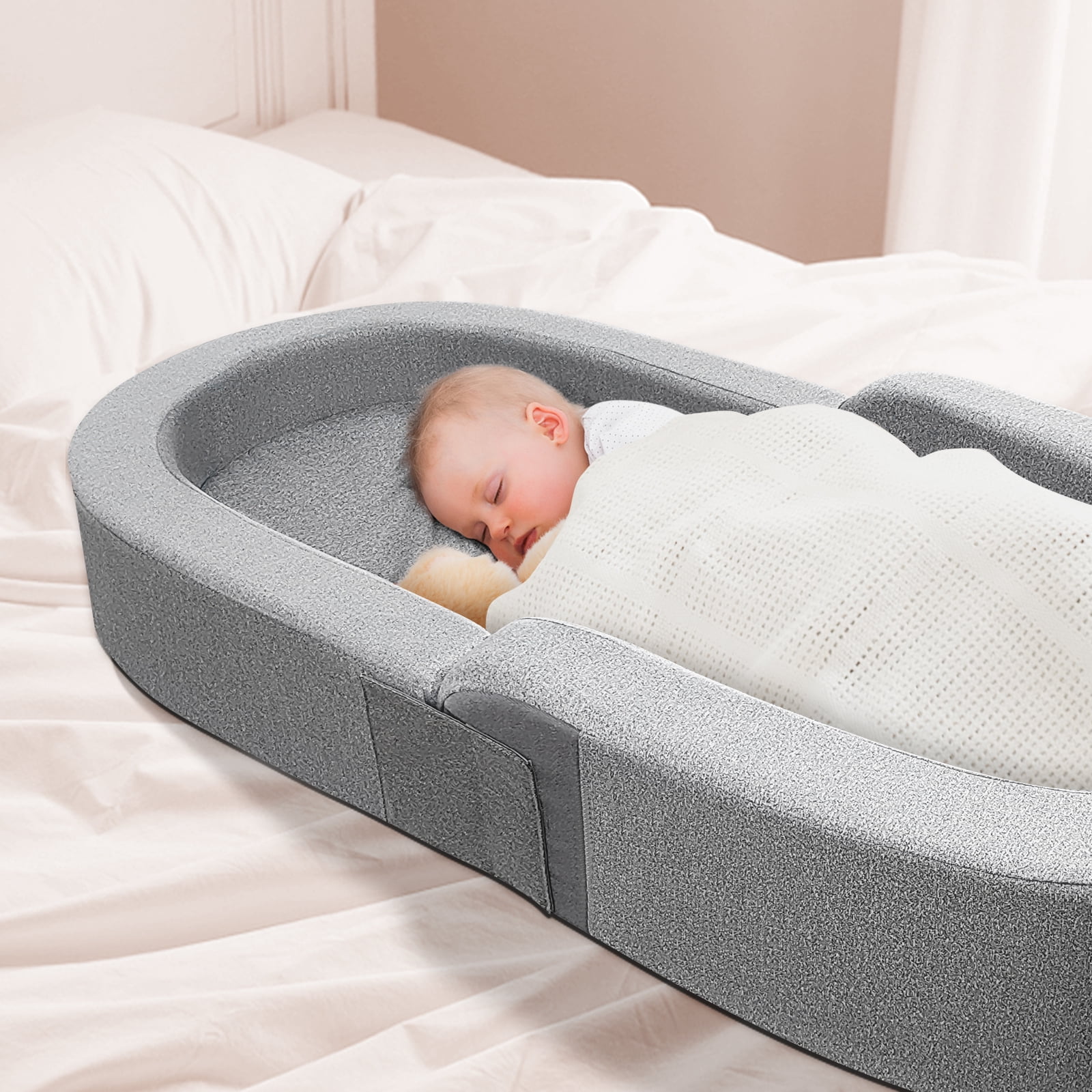 Yacul Foldable Toddler Travel Bed, Portable Baby Sofa Chair Folding