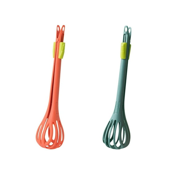 2-in-1 Food Tongs and Whisk – Multi-Functional Kitchen Gadget for Pasta, Bread, and Baking