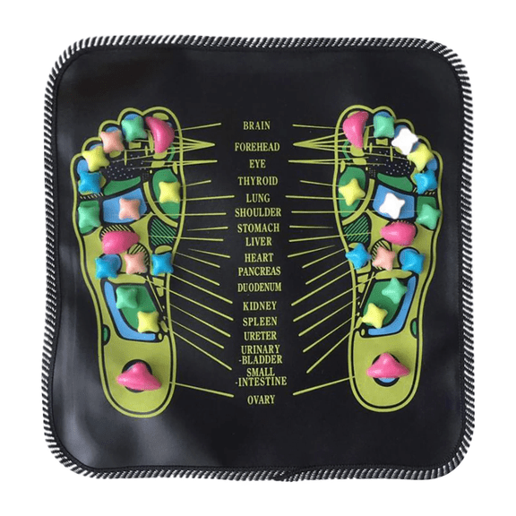 2-in-1 Acupressure Foot Mat and Massage Pad - Reflexology Points for Pain Relief and Relaxation Detachable Sections Adjustable Intensity for Home Use