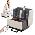 thumbnail image 1 of 2 in 1 Foot Massager Machine & Ottoman Rest, Shiatsu Foot Calf Massager with Heat, App Control, 1 of 9