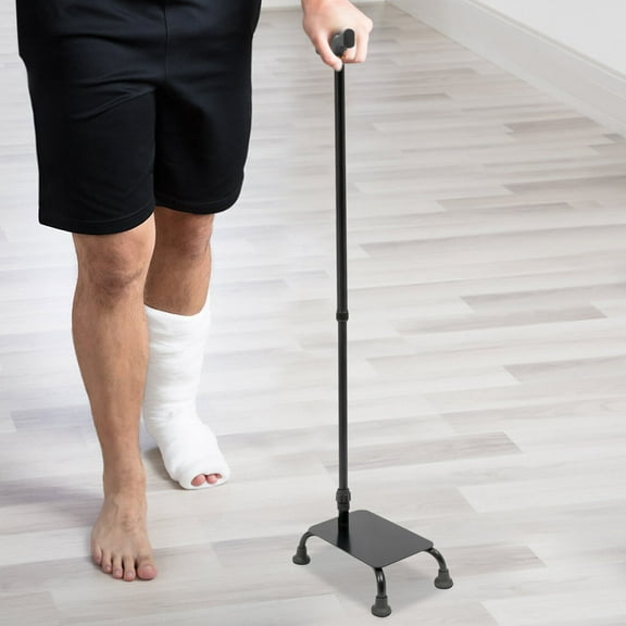 4-Leg Stair-Climbing Assist Cane for Elderly - Adjustable Height, Durable & Stable Walking Aid for Mobility Support