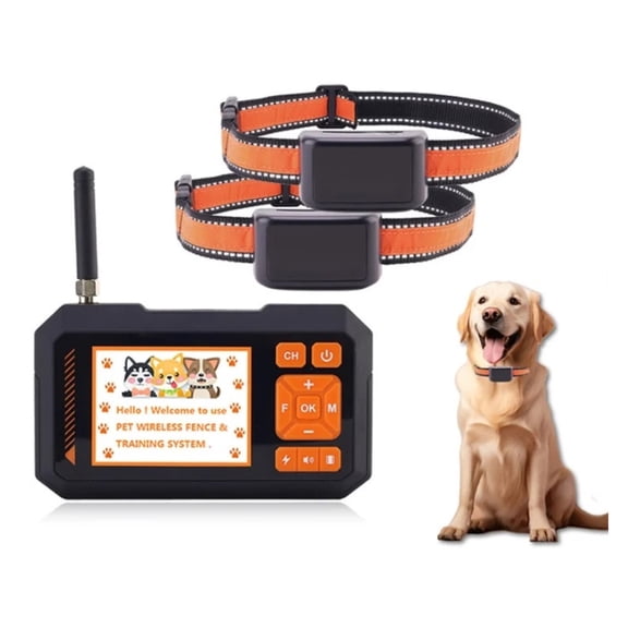 2-in-1 GPS Wireless Dog Fence System 100-2000ft, Remote Training Anti-Loss Collar