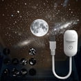 thumbnail image 1 of 2-in-1 Galaxy Projector Night Light, Galaxy Projector 2 in 1-360° Adjustable Starry Sky Lamp with Multiple Projection Films & HD Images, Dimmable USB Star Light, 1 of 7