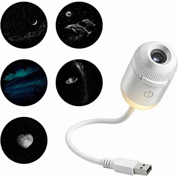2-in-1 Galaxy Projector Night Light, Planetarium Milky Way Mood Lighting Lamp, LED Star Projector Galaxy Light For Bedroom Ceiling Wall Home Room Decoration (5 Projection Films&A)