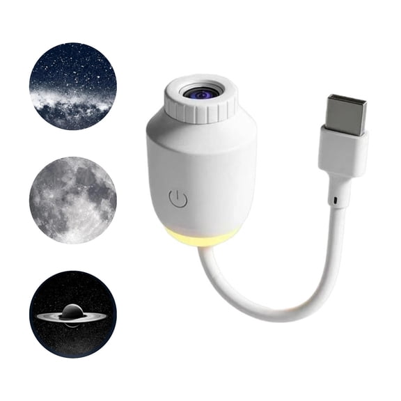 2-in-1 Galaxy Projector Night Light, Portable Starry Sky Night Light Projector for Bedroom with Sliding Projection Films, Mini LED Nightlight Wall Lamp for Adults(3 Projection Films)