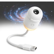 2-in-1 Galaxy Projector Night Light, USB LED Starry Sky Projector with 360 Rotation and Adjustable Brightness Films for Bedroom Ceiling Room Car Decor12 Projection Films