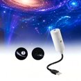 thumbnail image 1 of 2-in-1 Galaxy Projector Night Light, USB Starry Sky Night Light Projector for Bedroom, Mini LED Ceiling/Wall Projection Lamp with 360° Rotation, for Kids Adults Gifts - White, 1 of 4