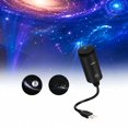 thumbnail image 1 of 2-in-1 Galaxy Projector Night Light, USB Starry Sky Night Light Projector for Bedroom, Mini LED Ceiling/Wall Projection Lamp with 360° Rotation, for Kids Adults Gifts - Black, 1 of 5