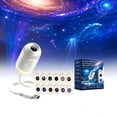 thumbnail image 1 of 2-in-1 Galaxy Projector Night Light, USB Starry Sky Night Light Projector for Bedroom, Mini LED Ceiling/Wall Projection Lamp with 360° Rotation, for Kids Adults Gifts (12 Slides), 1 of 5