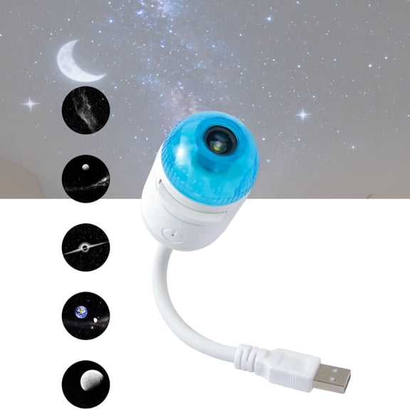 2-in-1 Galaxy Projector Night Light usb Mini galaxy starry night light projector proyector de galaxias para habitación starry sky light for Bedroom Ceiling Wall Room Decor(5 pcs Film)