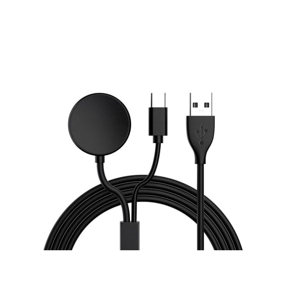 2 in 1 Galaxy Watch 5/5 Pro Charger For Samsung Galaxy Watch 5/5 Pro/4/3/Active2/Active Wireless Charger Dock and Galaxy S22/S21/S20/S10/Note 20/10/9