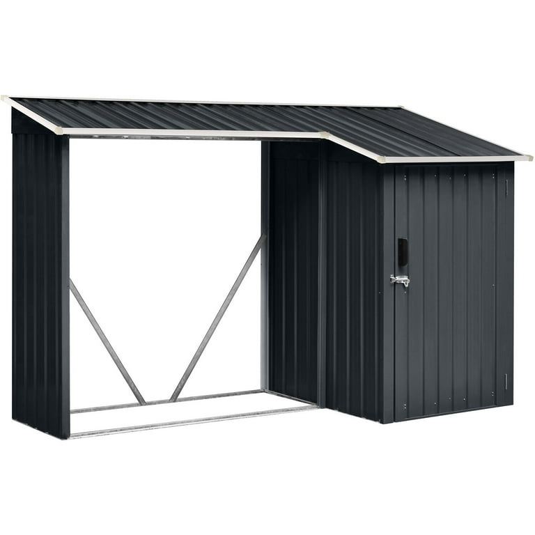 Free Shipping! 2-in-1 Galvanized Steel Multipurpose Shed, 9-Sq.Ft