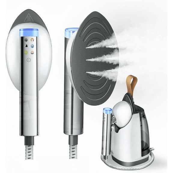 2-in-1 Garment Steamer with 30-Second Heat-Up, 800 mL Tank, 6 Steam Settings, Auto Shut-Off, Handheld and Standing Design