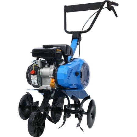 2 in 1 Gas Powered Rototiller Cultivator | 3.0HP 78.5cc 4-Cycle Engine | 18" Tilling Width & 15cm Deep Soil Loosening | w/ Quick-Start & Wheels