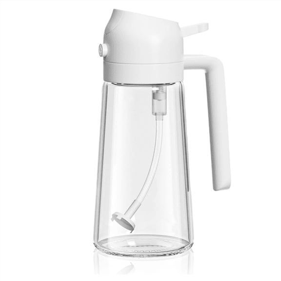 2 in 1 Glass Oil Sprayer & Dispenser, Food-Grade 2-In-1 and Dispenser for Kitchen Cooking