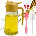 thumbnail image 1 of 2-in-1 Glass Oil Sprayer and Dispenser,Refillable Oil Sprayer for Cooking,Olive Oil Dispenser Bottle for Kitchen,Oil Mister Spray Bottle for Cooking,for Air Fryer,Baking,Grilling (470ml/16Oz, Black), 1 of 5