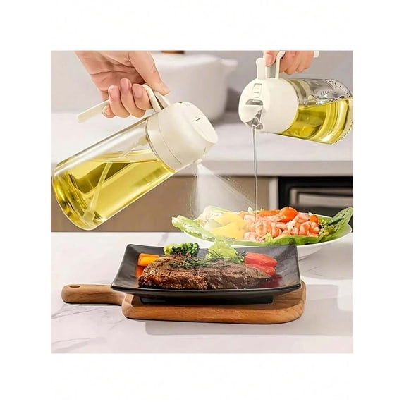 2-in-1 Glass Oil Sprayer & Dispenser - Smooth Flow & Precise Control for Grilling/Air Fryer