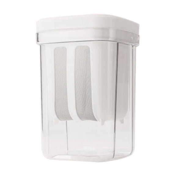 2-in-1 Greek Yogurt Maker and Storage Jar, Airtight Container with Fine Mesh Strainer, Make Creamy Homemade Yogurt for Healthy Breakfast Parfaits and Snacks, Kitchen Essential