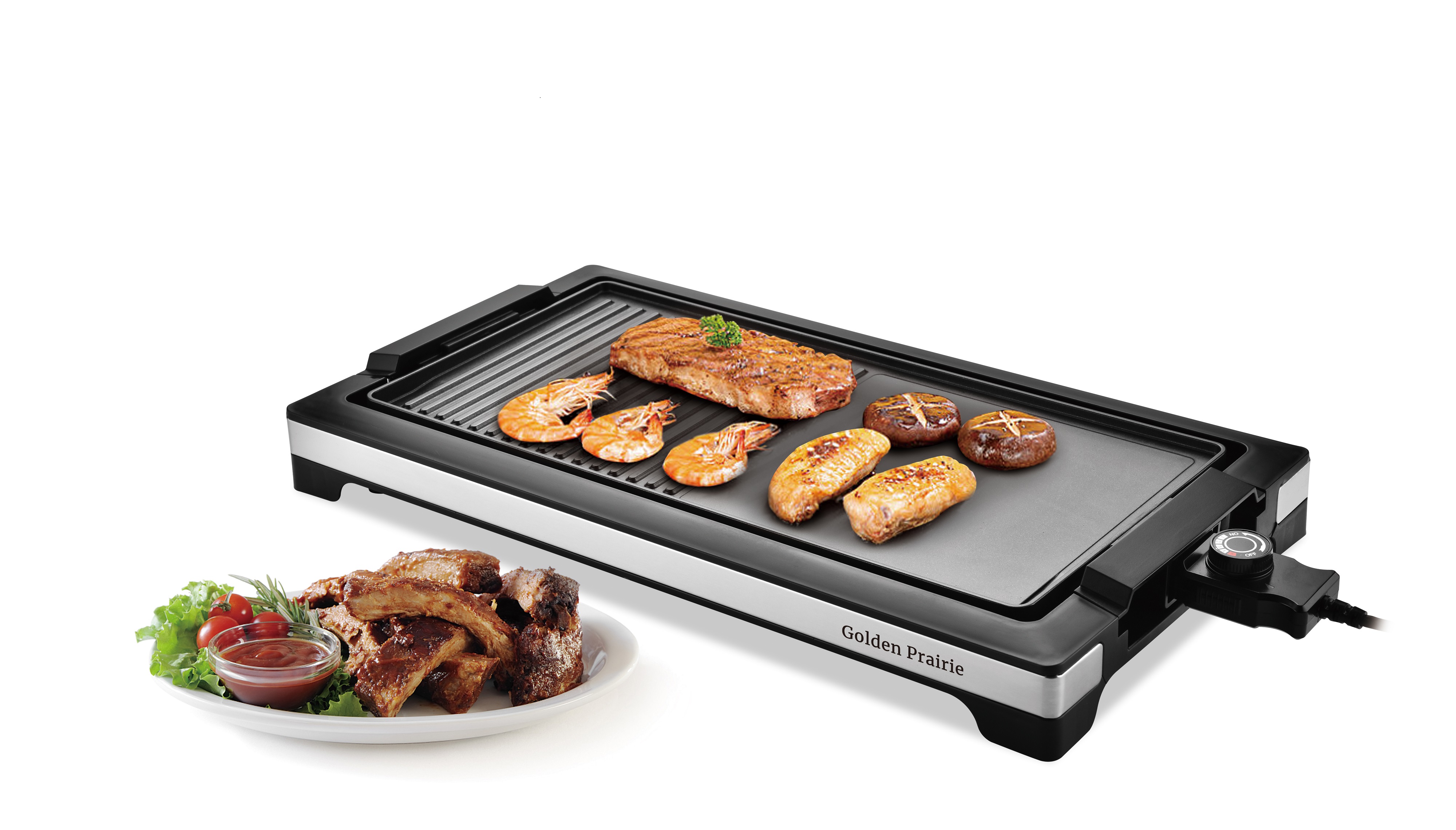 Elite Gourmet EMG980B 14 Electric Indoor Grill, Black