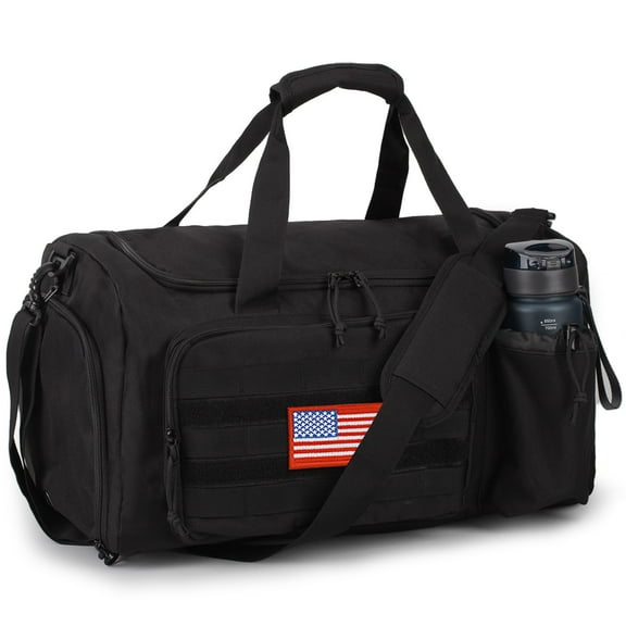 2-in-1 Gym Bag for Men, 40L Large Capacity, Duffle Bag Convertible Travel Bag with Shoes Compartment, Multi-functional Weekender Bags for Daily Travel Workout Business Luggage Box-Black