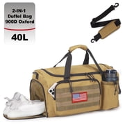 TRIPGEAR Large 40L 2-in-1 Convertible Sports Bag, Multi-functional Travel Duffle with Shoe Compartment for Daily Use