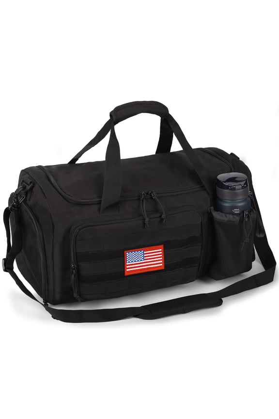 2-in-1 Gym Bag for Men, 60L Large Capacity, Duffle Bag Convertible Travel Bag with Shoes Compartment, Multi-functional Weekender Bags for Daily Travel Workout Business Luggage Box-Black