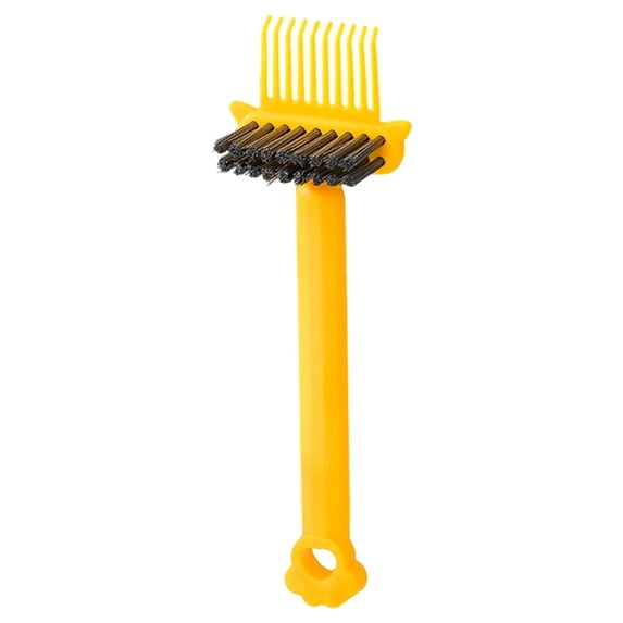 2-in-1 Hair Brush Cleaner, 6.29inch Comb Remover Tool, Portable Rake-Style Brush for Removing Hair & Dust, Practical Hairbrush Cleaning Accessory, Dual-Sided Scraper for Home, Salon and Travel Use