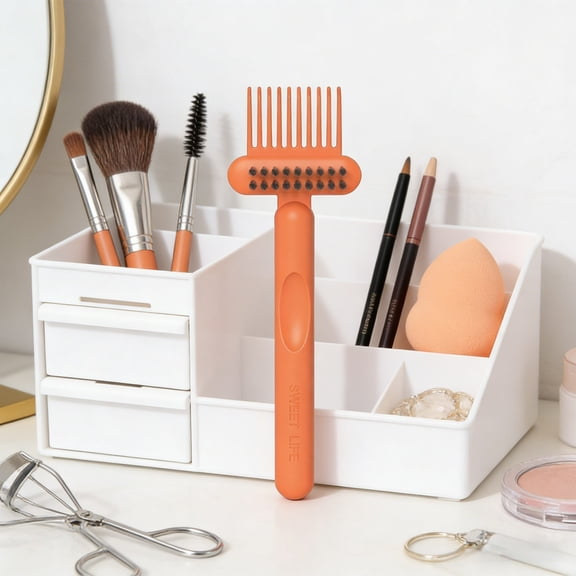 2-in-1 Hair Brush Cleaner Tool, Double-Sided Comb & Bristle Pick, for Removing Hair & Debris from Brushes and Combs
