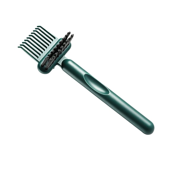 2-in-1 Hair Brush Cleaner Tool, Durable Comb Hair Remover Tool for Removing Hair and Dust, Portable Comb Cleaner Brush, Hairbrush Cleaning Tool for Home Salon Travel Daily Use, 1Pc(Green,6.7x2")