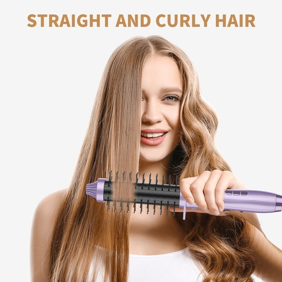 2-in-1 Hair Straightener and Curler with Ionic Technology, Professional Hot Comb Styler with Ceramic Heating Plates for Frizz-Free, Silky Smooth Hair and Voluminous Curls