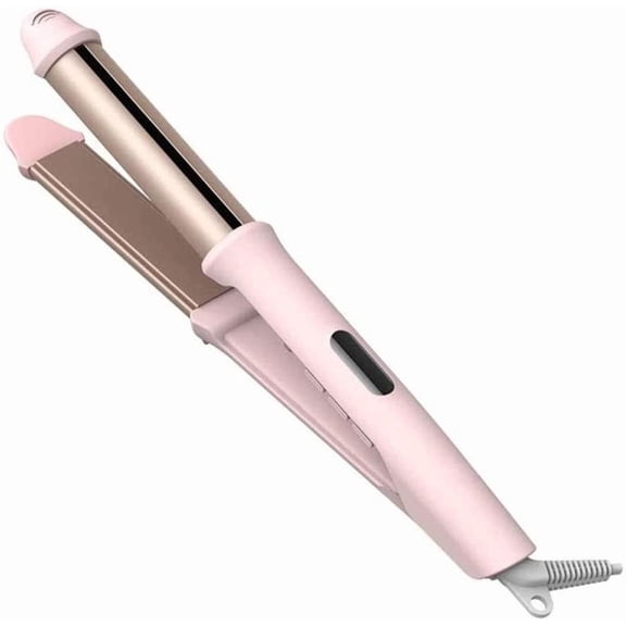 2-in-1 Hair Straightener and Curler, Professional Twisting Flat Iron with Ceramic Tourmaline Plates for All Hair Styles, Adjustable Heat