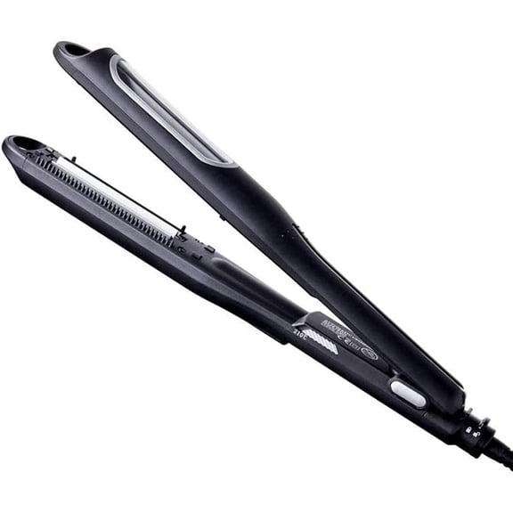 2-in-1 Hair Straightener and Curling Iron, Professional Flat Iron & Curler Combo with Locking Function and Adjustable Temperature for All Hair Styles