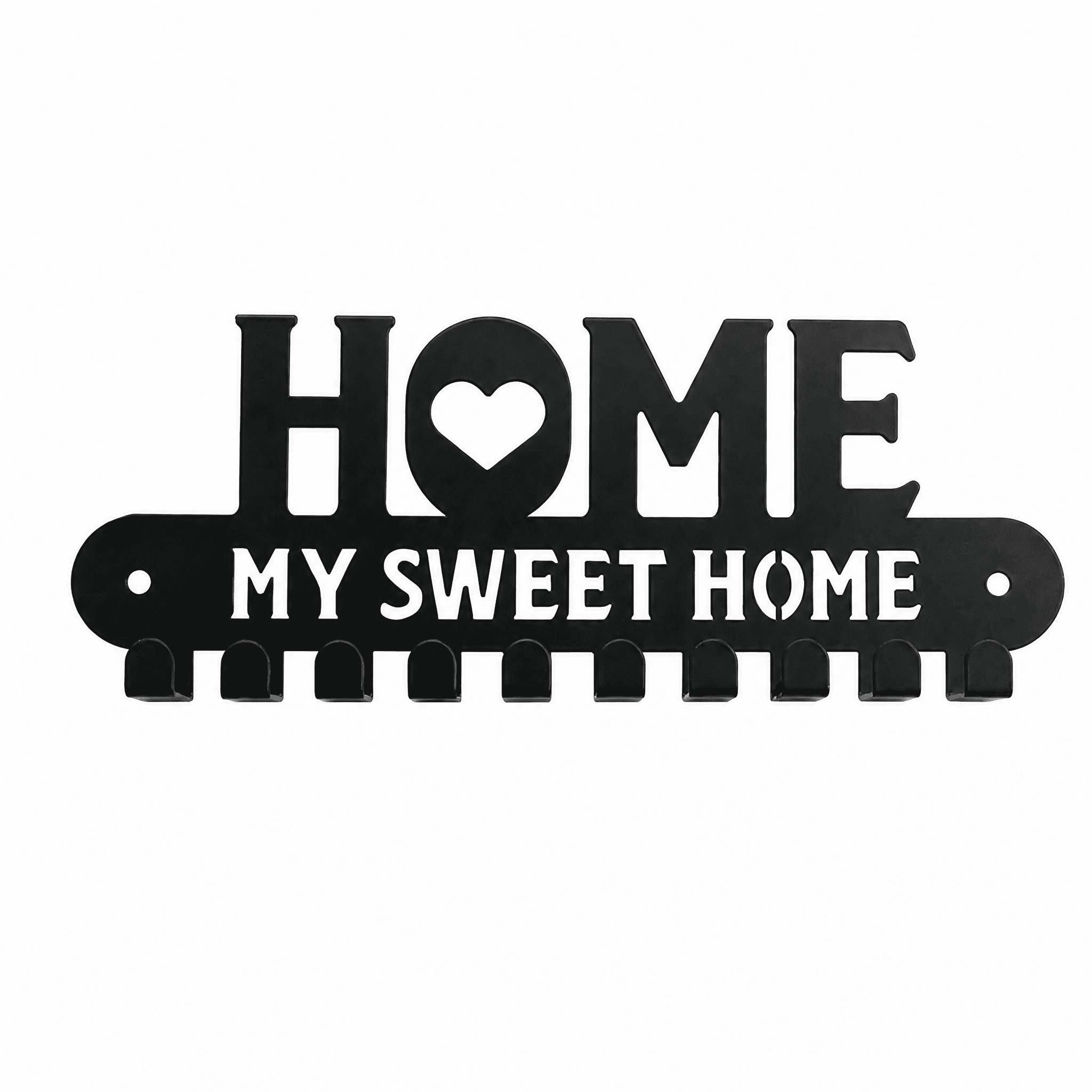 2-in-1 Halloween Christmas Wall Key Holder with Sturdy iron Hooks Entryway Organizer Holiday Home Decor