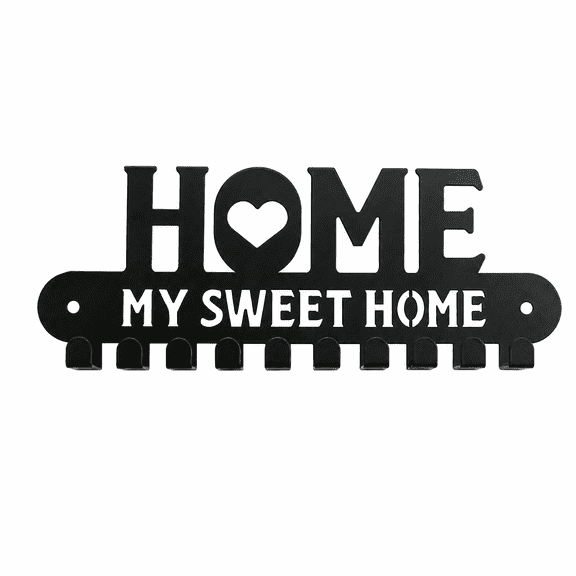 2-in-1 Halloween Christmas Wall Key Holder with Sturdy iron Hooks Entryway Organizer Holiday Home Decor
