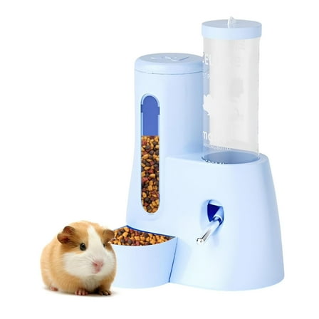 2-in-1 Hamster Pet Water Dispenser And Automatic Feeder Bottle with Food Container, Creative Leak Proof Design For Puppy Kitten Rabbit Guinea Pigs