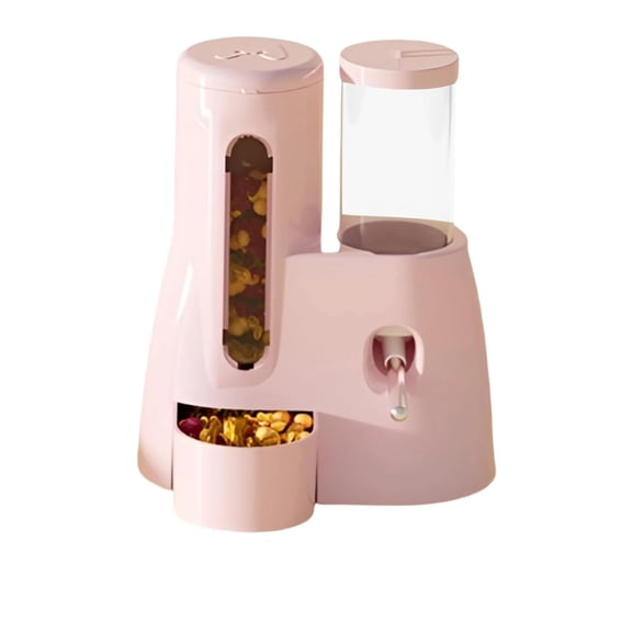 2-in-1 Hamster Pet Water Dispenser And Automatic Feeder Bottle with Food Container, Creative Leak Proof Design For Puppy Kitten Rabbit Guinea Pigs