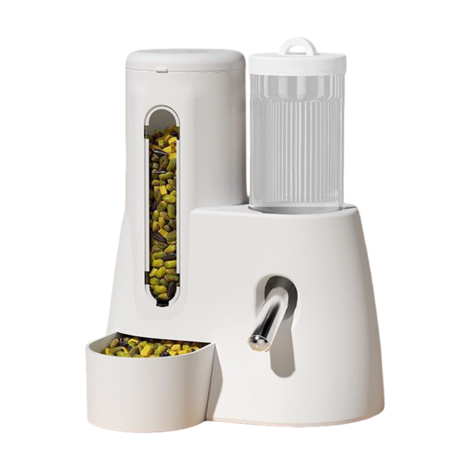 Picture of 2-in-1 Hamster Water Bottle and Automatic Food Bowl Dispenser, 120ml ...