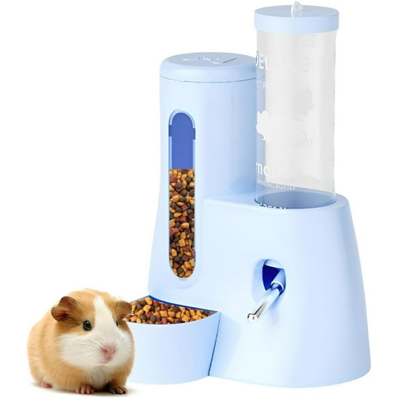 2-in-1 Hamster Water Bottle & Food Dispenser - Leak-Resistant Design for Glass/Wire Cages Dwarf Hamster & Mice Essentials