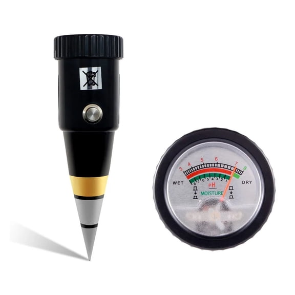 2 in 1 Handheld Soil PH Tester PH & Moisture Meter For Garden With 295mm/160mm Long Metal Probe Waterproof Soil Tester Kit Tools