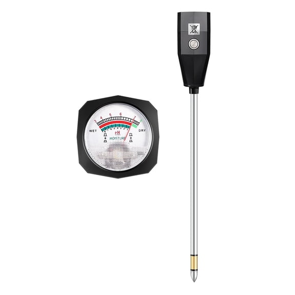 2 in 1 Handheld Soil Ph Meter Moisture Tester Metal Probe Sensor Garden Flowers Plants Soil Acidity Humidity Tester No Battery