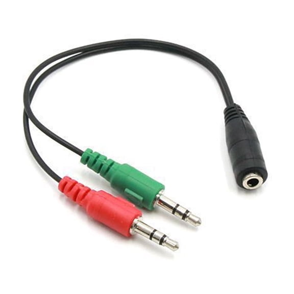 2 in 1 Headphone Splitter 3.5mm Female to 2 Male Earphone Splitter 2 Port Headsets Adapter for Smartphones Microphone